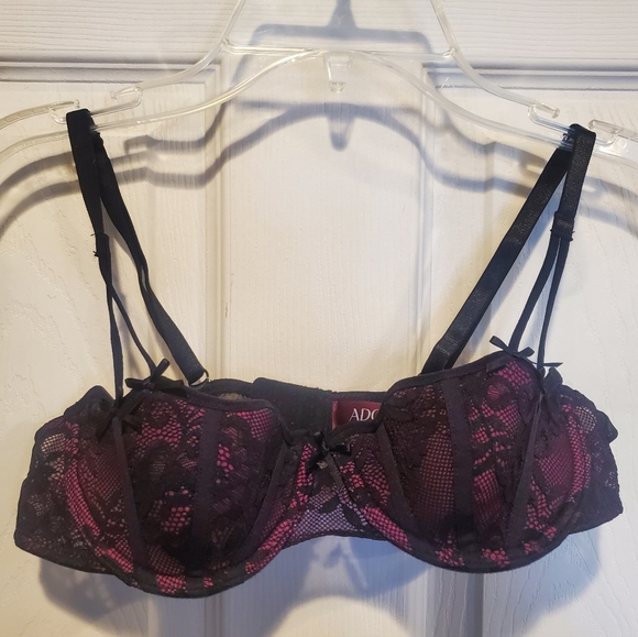 Adore Me Other - Adore Me Dusana Push Up Jet Black and Boysenberry